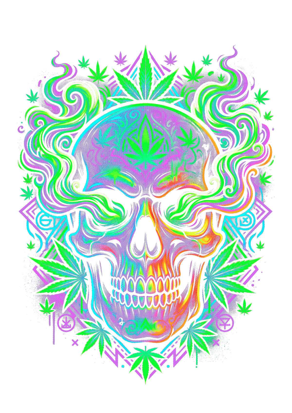 Cannabis 082 Halftone transfer