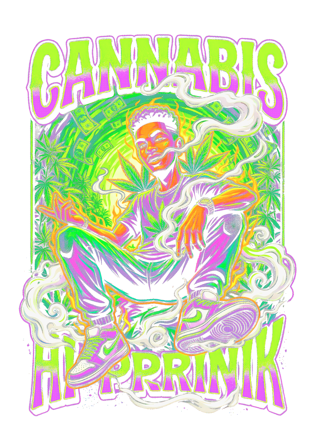 Cannabis 086 Halftone transfer
