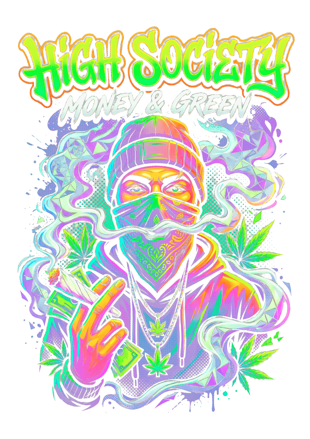 Cannabis 088 Halftone transfer