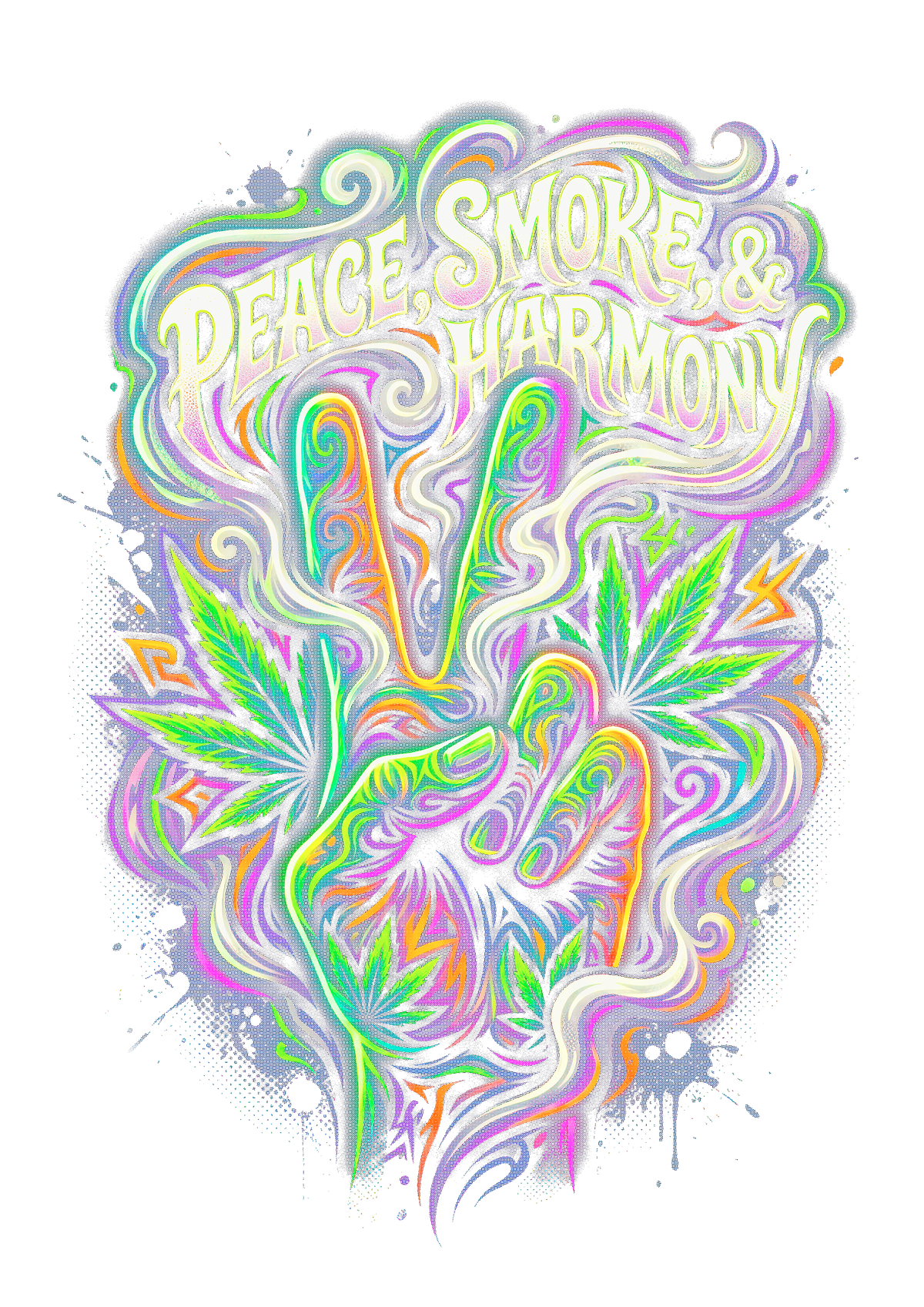 Cannabis 089 Halftone transfer