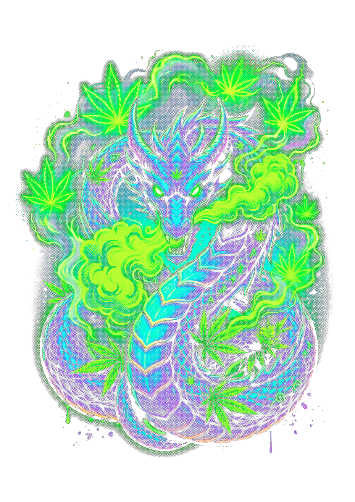 Cannabis 094 Halftone transfer