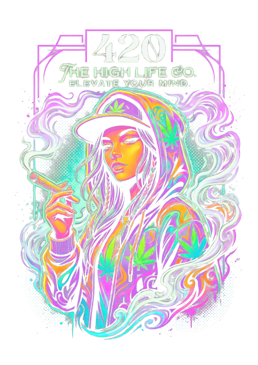 Cannabis 095 Halftone transfer