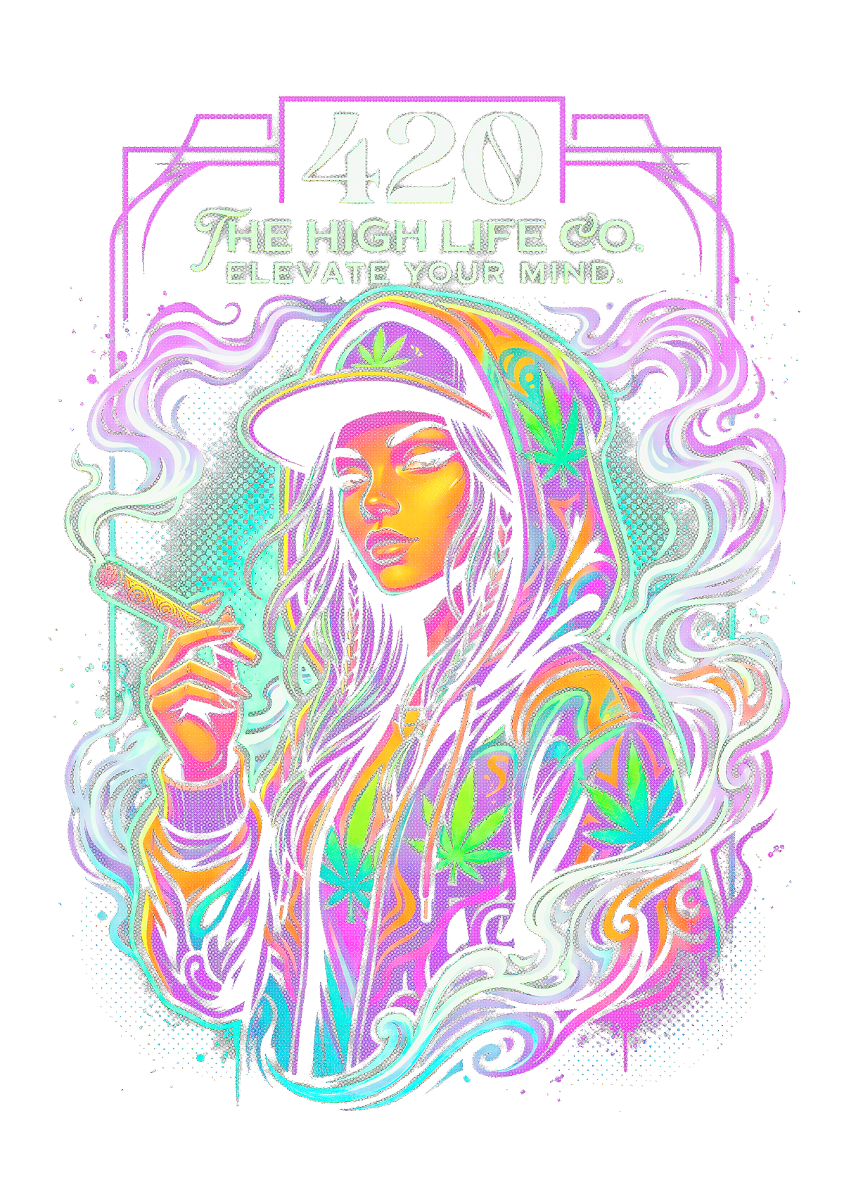 Cannabis 095 Halftone transfer