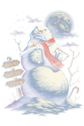 Christmas 007 halftone DTF transfer
