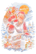 Christmas 011 halftone DTF transfer