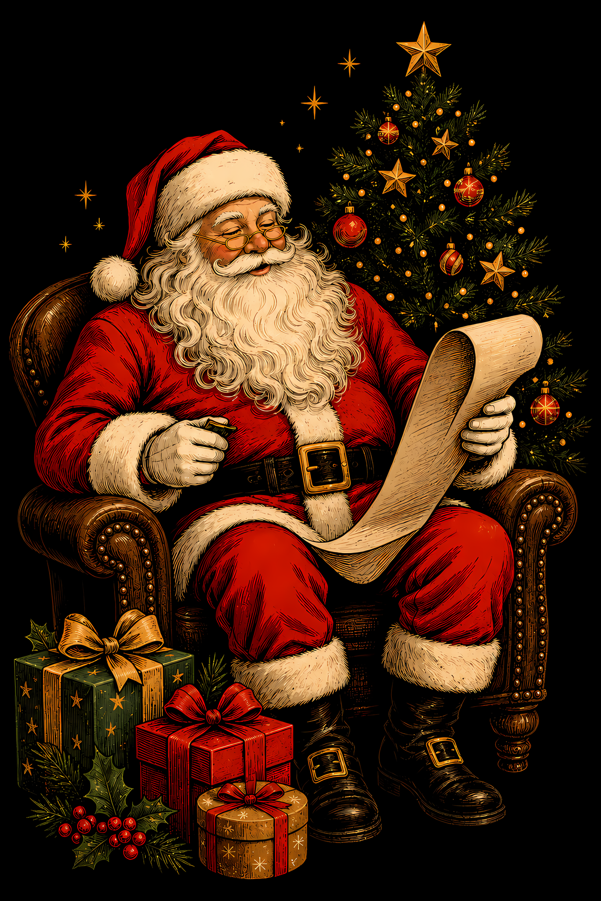 Christmas 001 shown on a black background