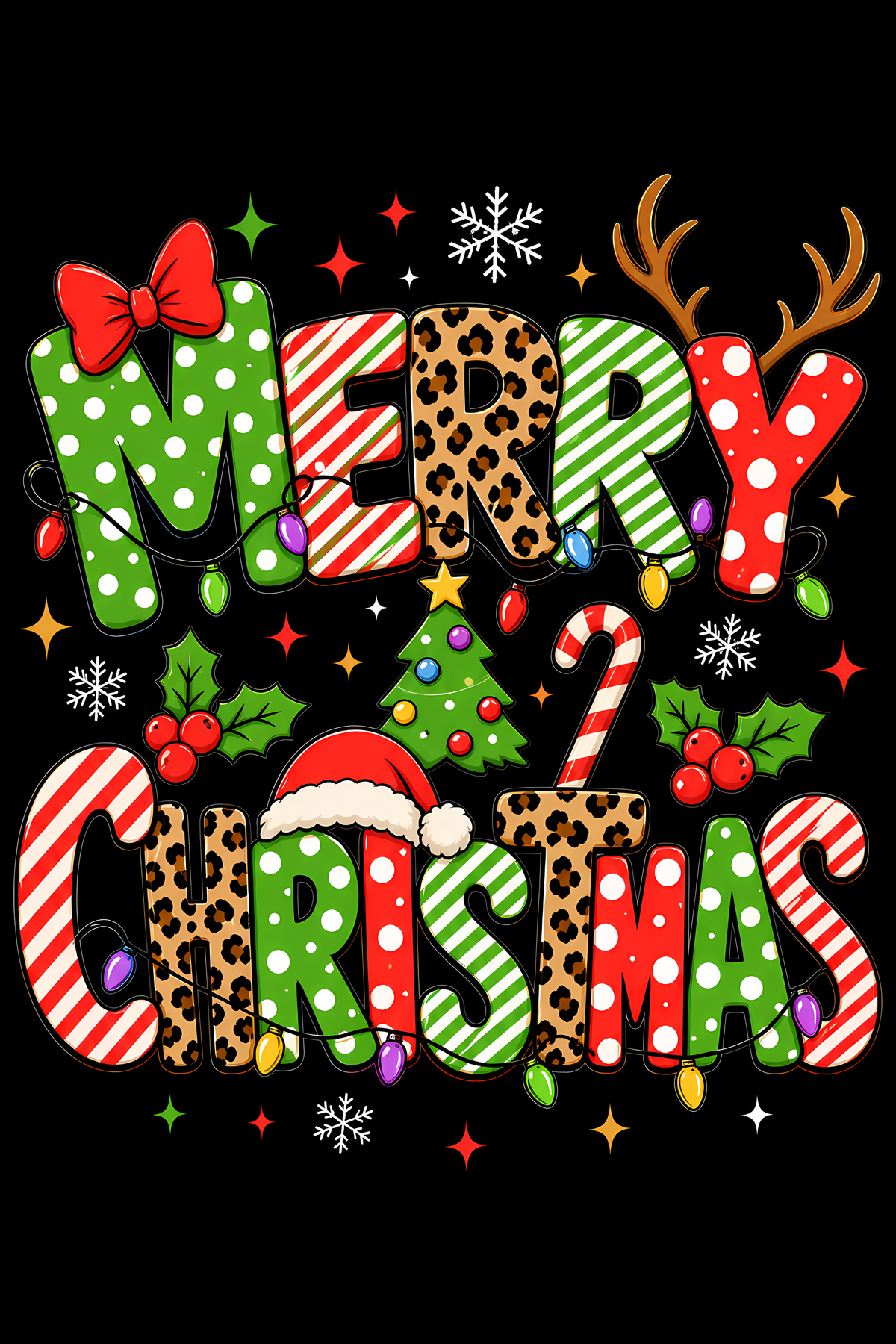 Christmas 034 shown on a black background