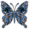 Carolina Panthers Jeweled Butterfly DTF transfer