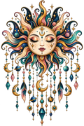 Celestial Sun Goddess Mandala DTF transfer