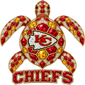 Kansas City Chiefs Jeweled Sea Turtle DTF transfer