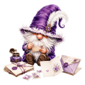 Christmas Gnome Purple Letter Writer DTF transfer