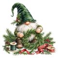 Christmas Gnome Wreath Maker DTF transfer