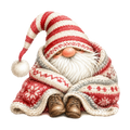 Christmas Gnome Cozy Blanket DTF transfer