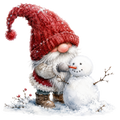 Christmas Gnome Snowman Builder DTF transfer
