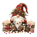 Christmas Gnome Popcorn Garland DTF transfer