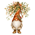Christmas Gnome Mistletoe DTF transfer