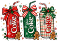 Christmas Soda Cans DTF transfer design