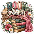 Book Lover Reading Stack DTF transfer