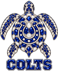 Indianapolis Colts Jeweled Sea Turtle DTF transfer