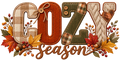 Cozy Season Autumn Patchwork DTF transfer