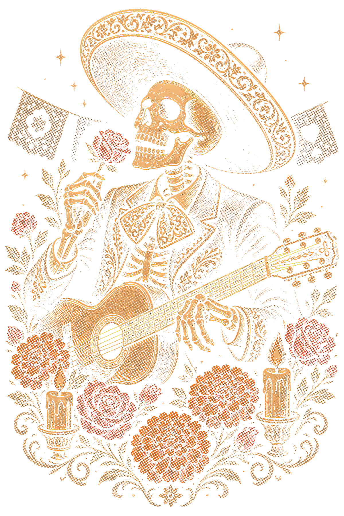 Day Of The Dead 007 Halftone transfer