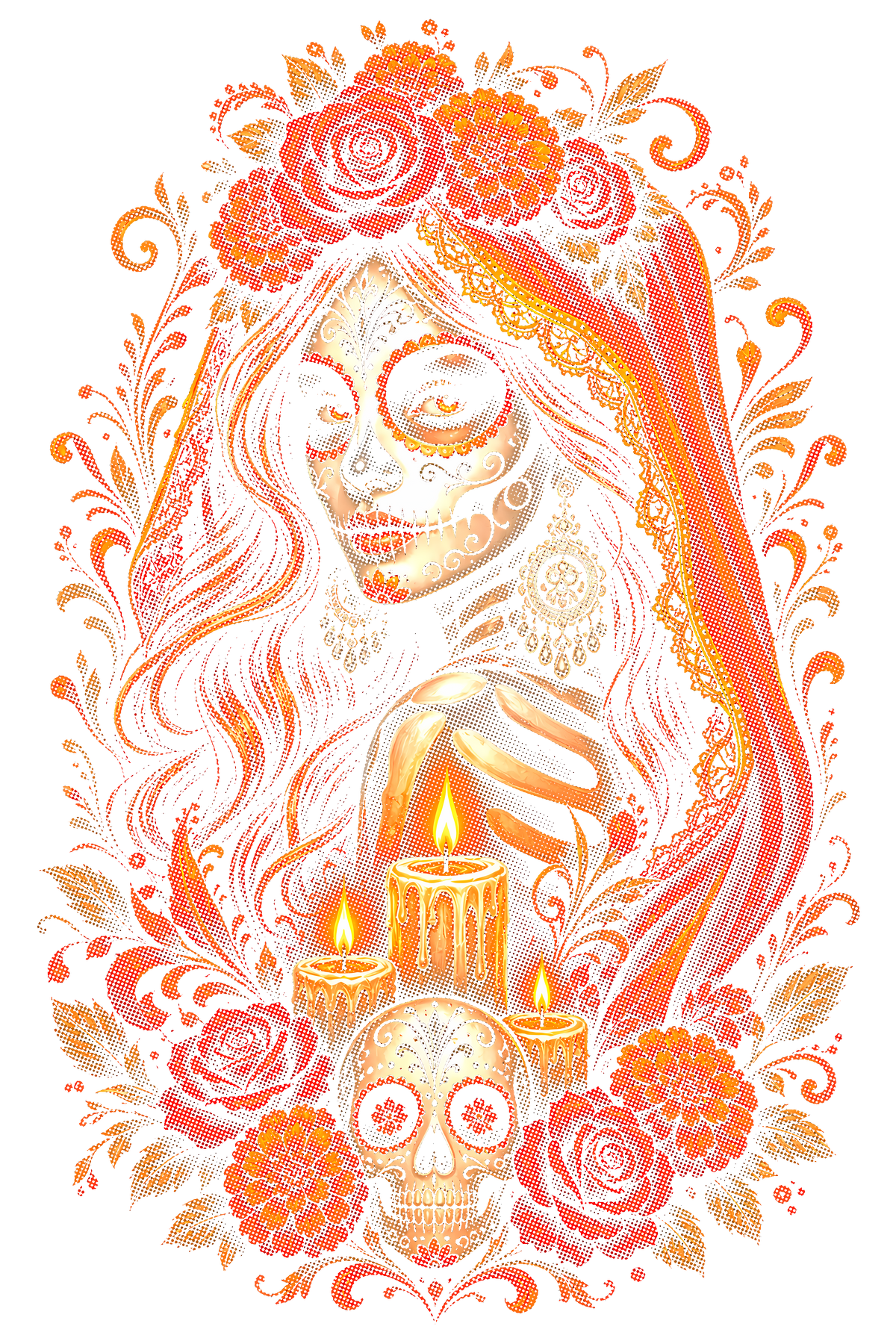 Day Of The Dead 009 Halftone transfer