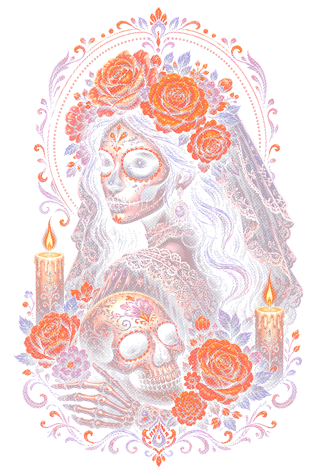 Day Of The Dead 010 Halftone transfer