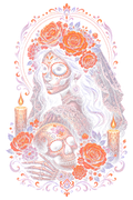 Day Of The Dead 010 Halftone transfer