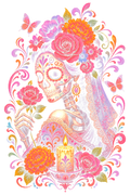 Day Of The Dead 014 Halftone transfer