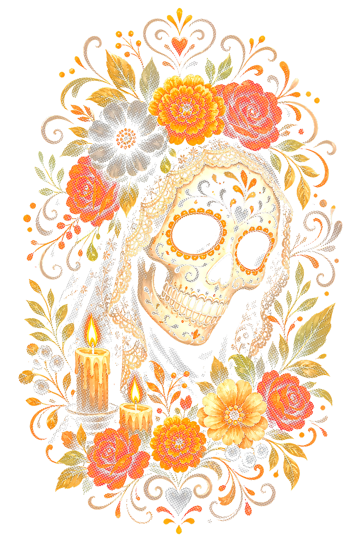 Day Of The Dead 016 Halftone transfer