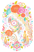 Day Of The Dead 017 Halftone transfer