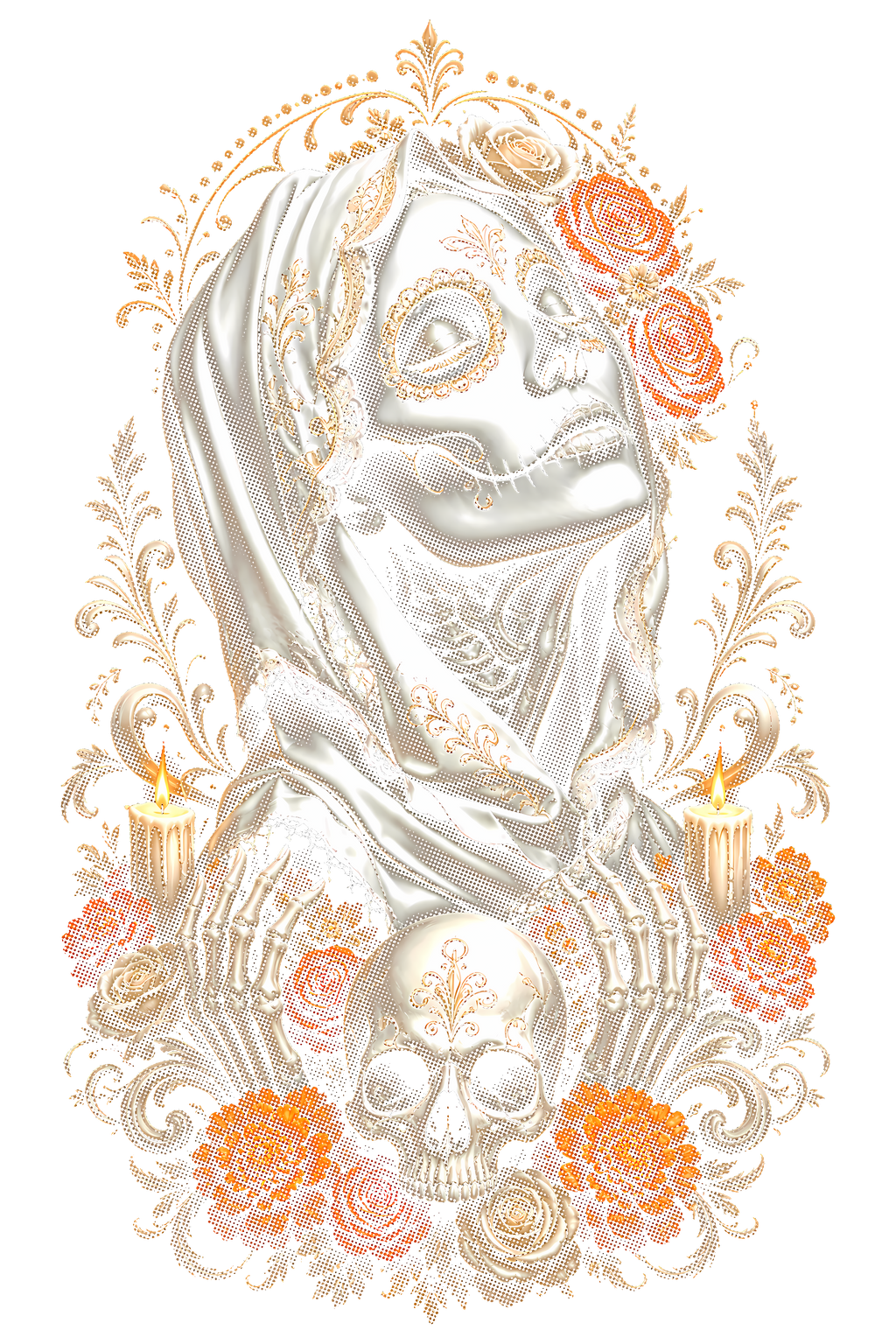 Day Of The Dead 018 Halftone transfer