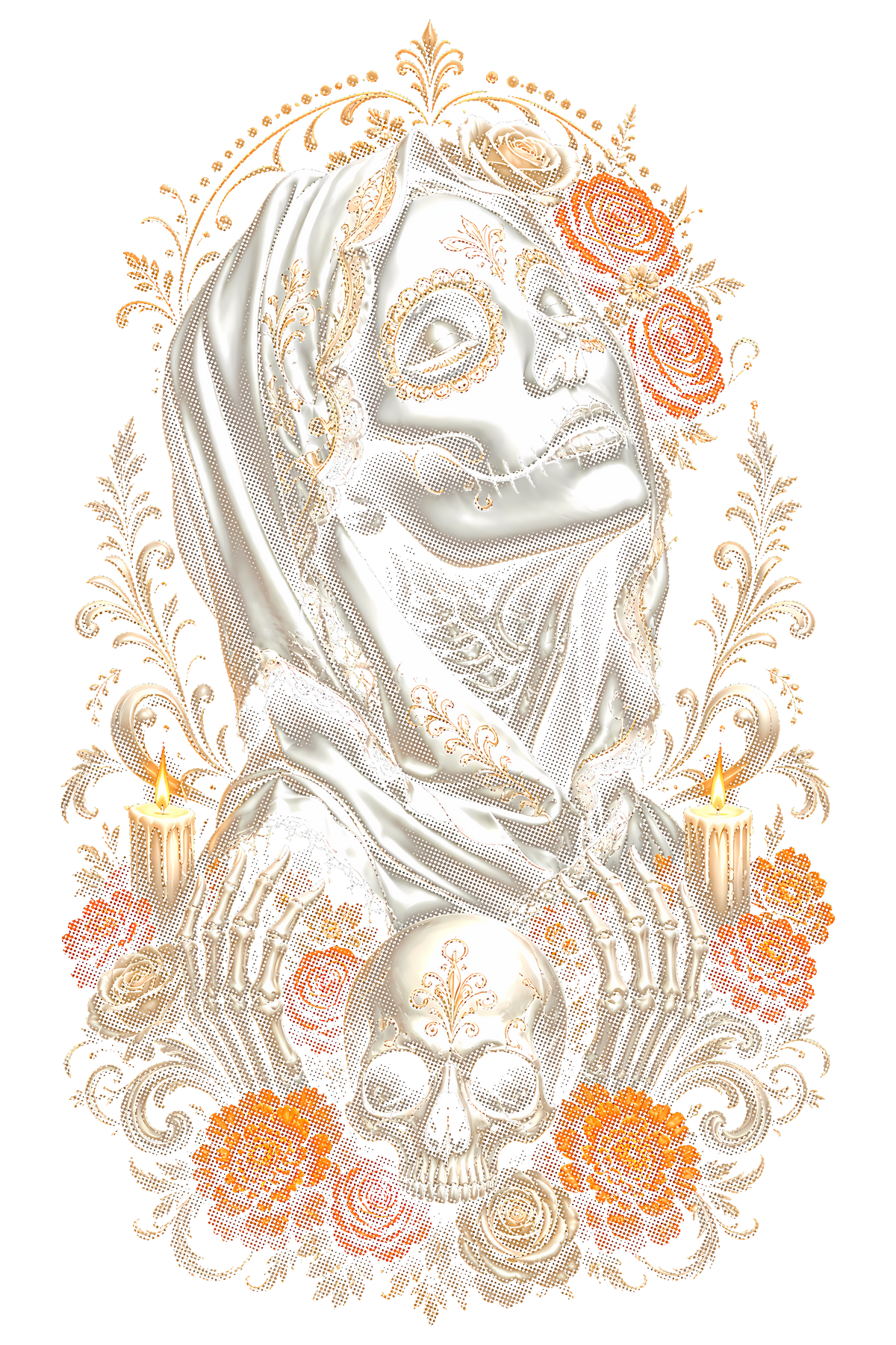 Day Of The Dead 018 Halftone transfer