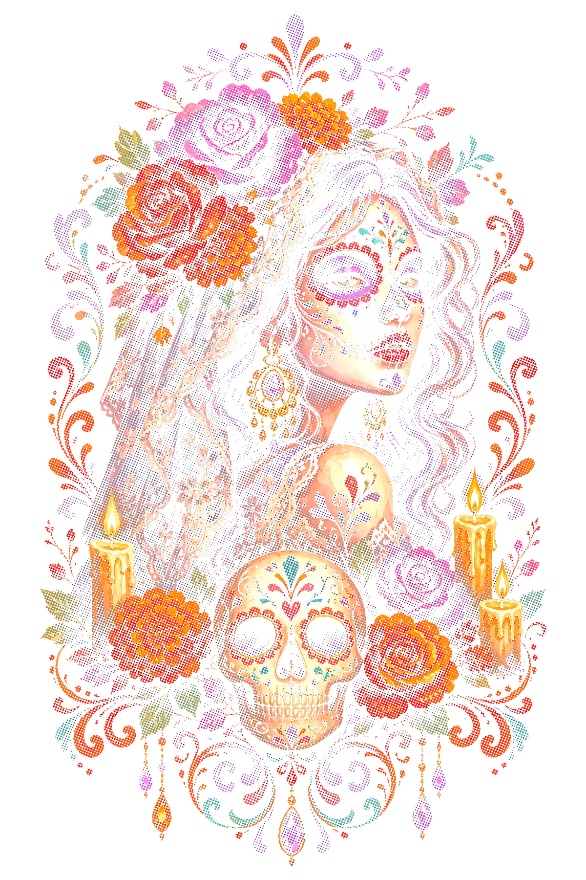 Day Of The Dead 028 Halftone transfer