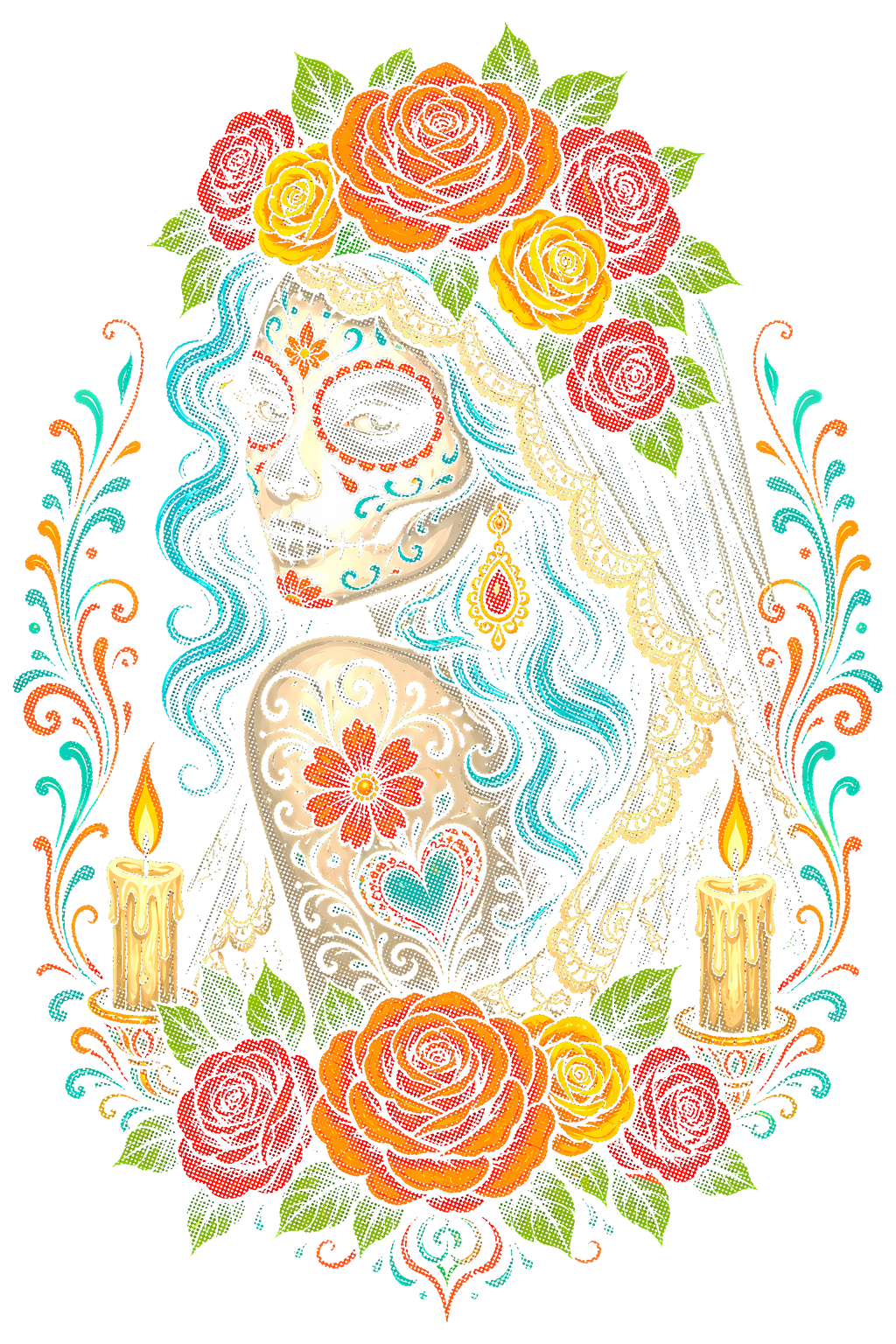 Day Of The Dead 033 Halftone transfer