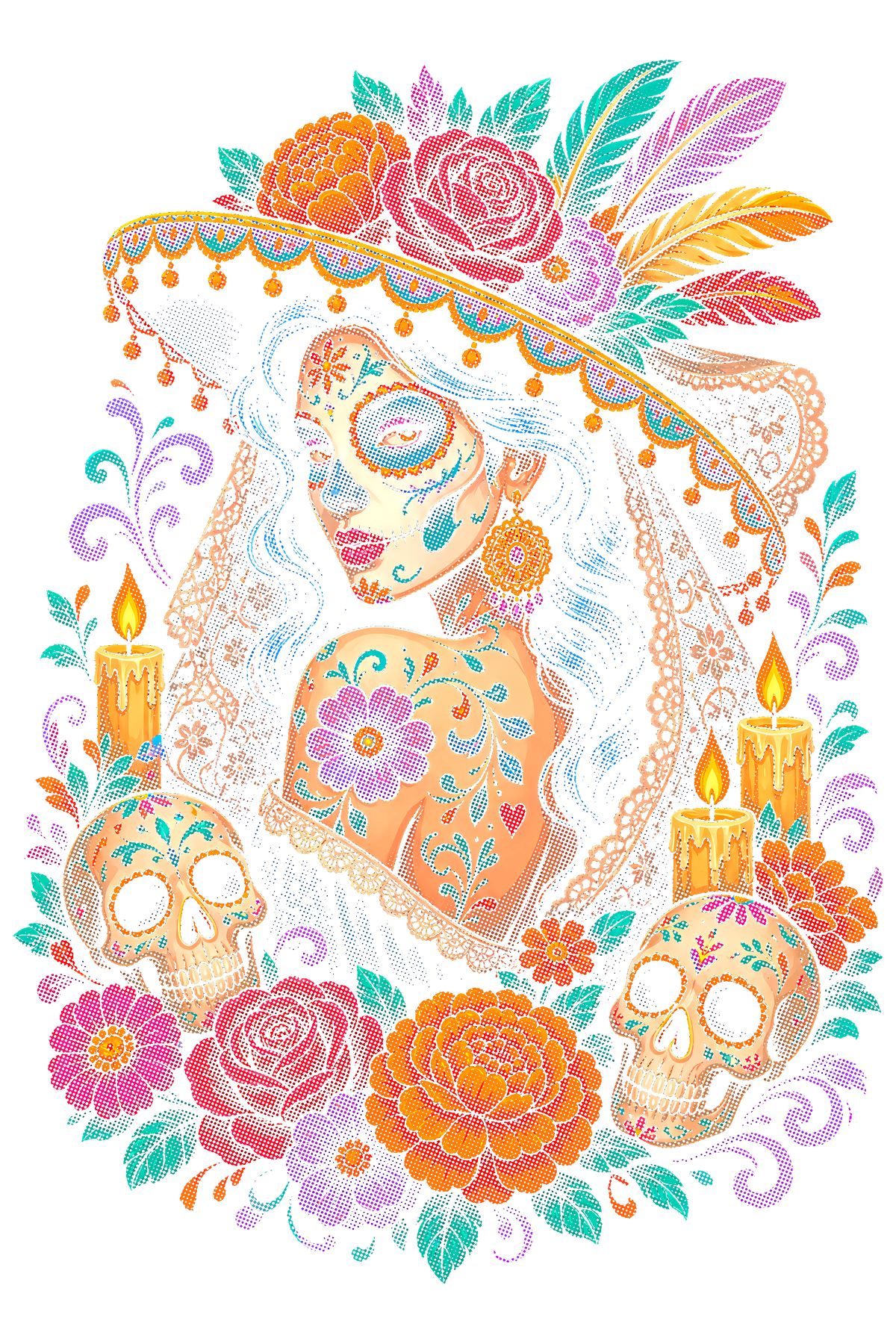 Day Of The Dead 039 Halftone transfer