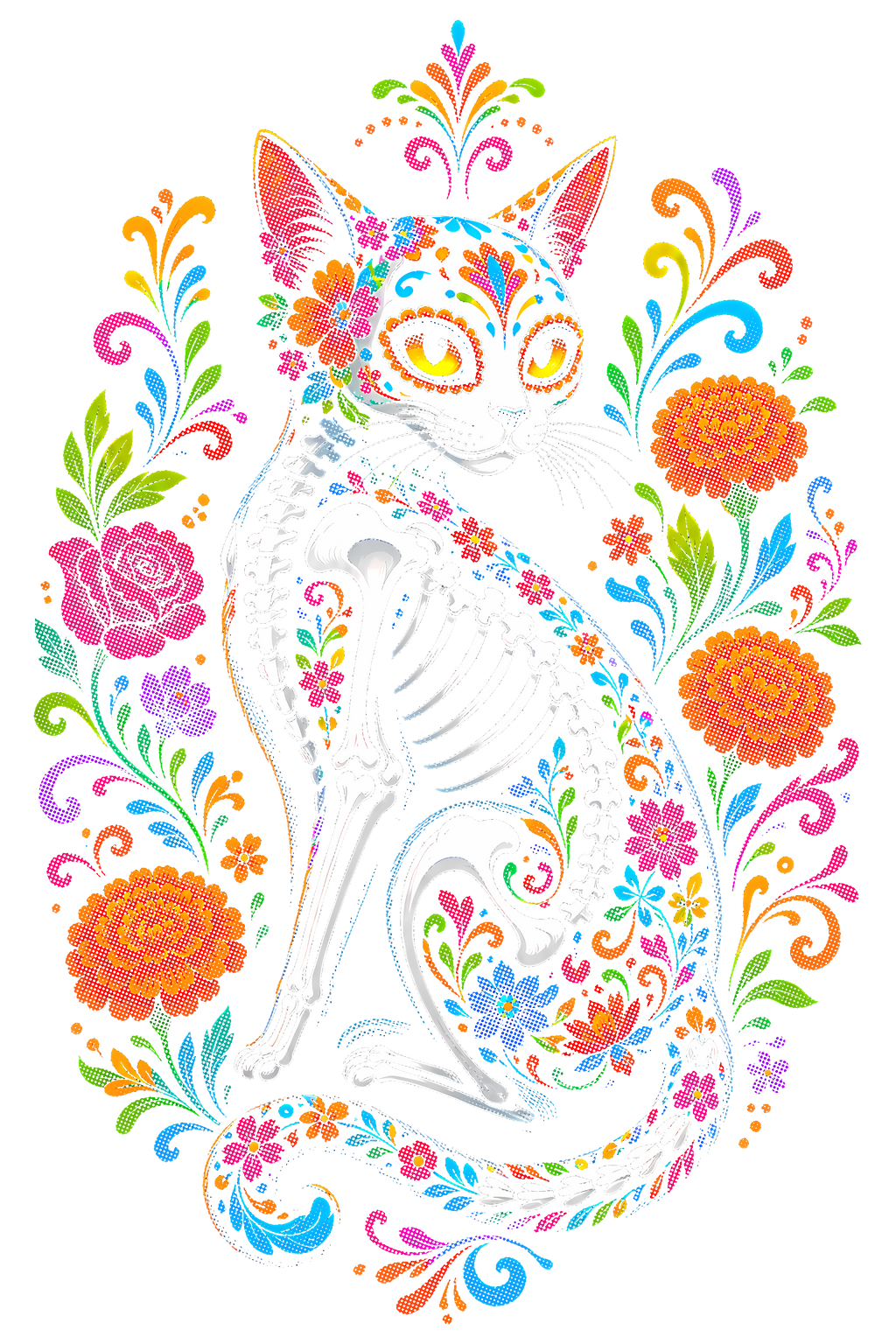 Day Of The Dead 040 Halftone transfer