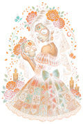 Day Of The Dead 001 Halftone transfer