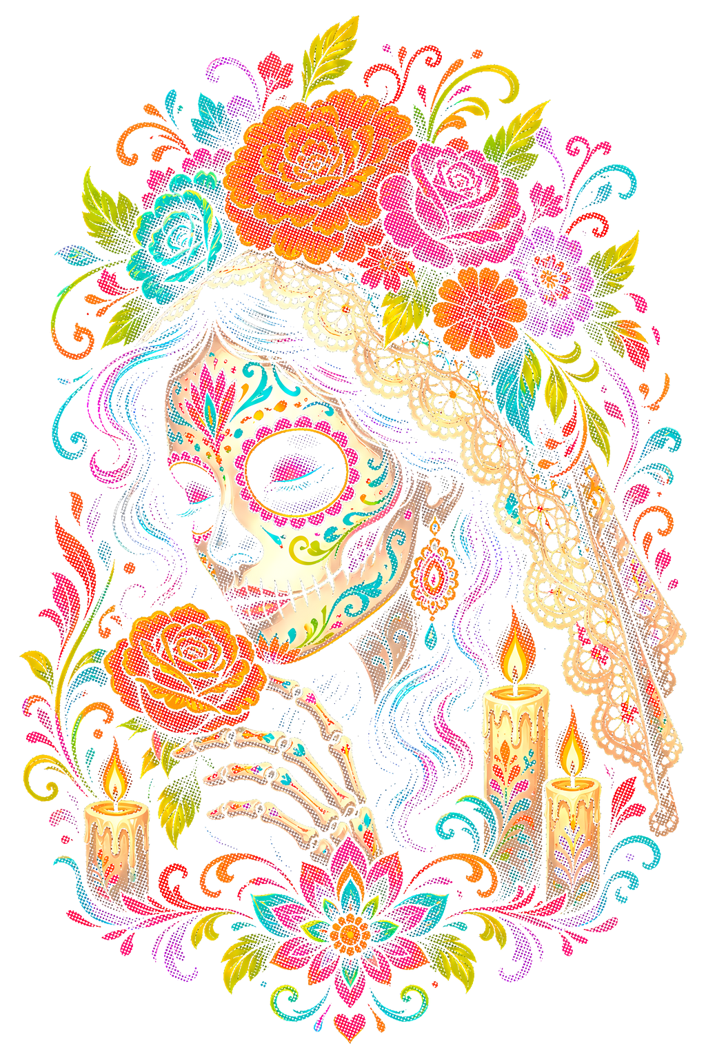 Day Of The Dead 017 shown on a black background