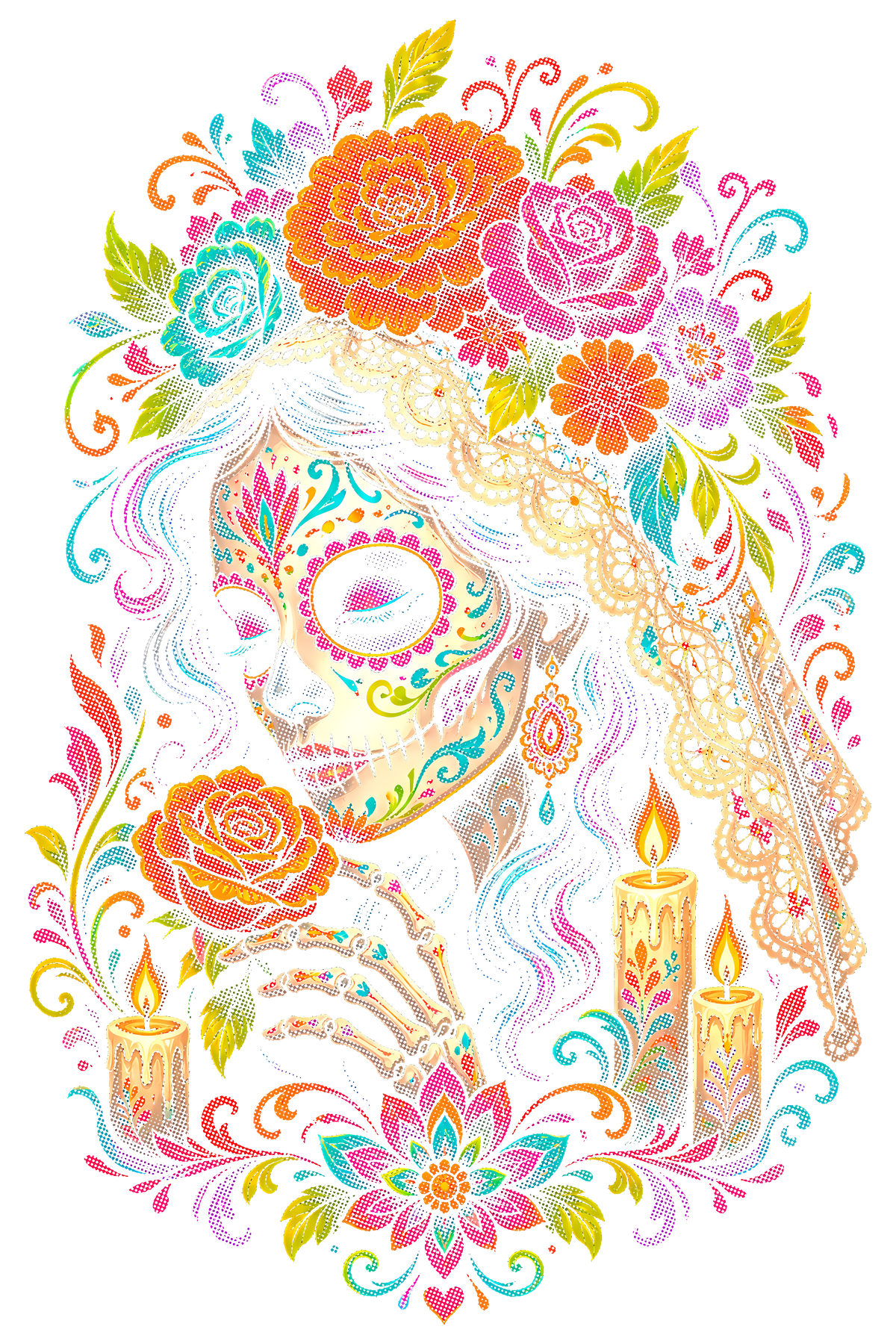 Day Of The Dead 017 shown on a black background