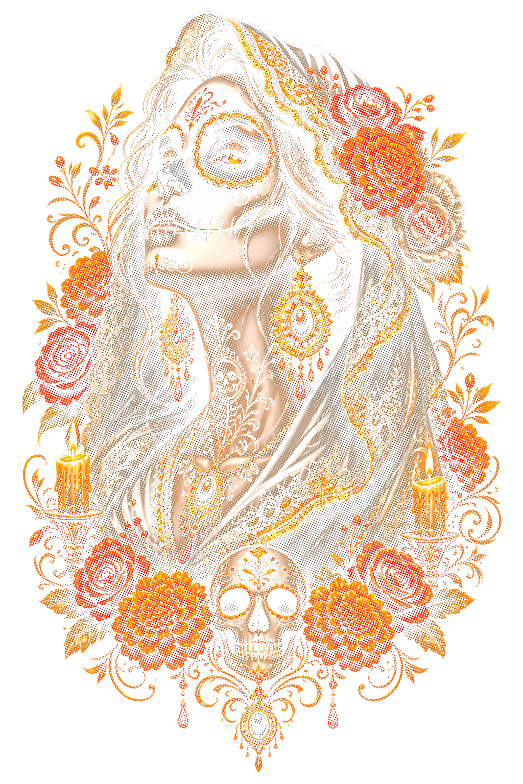 Day Of The Dead 019 shown on a black background