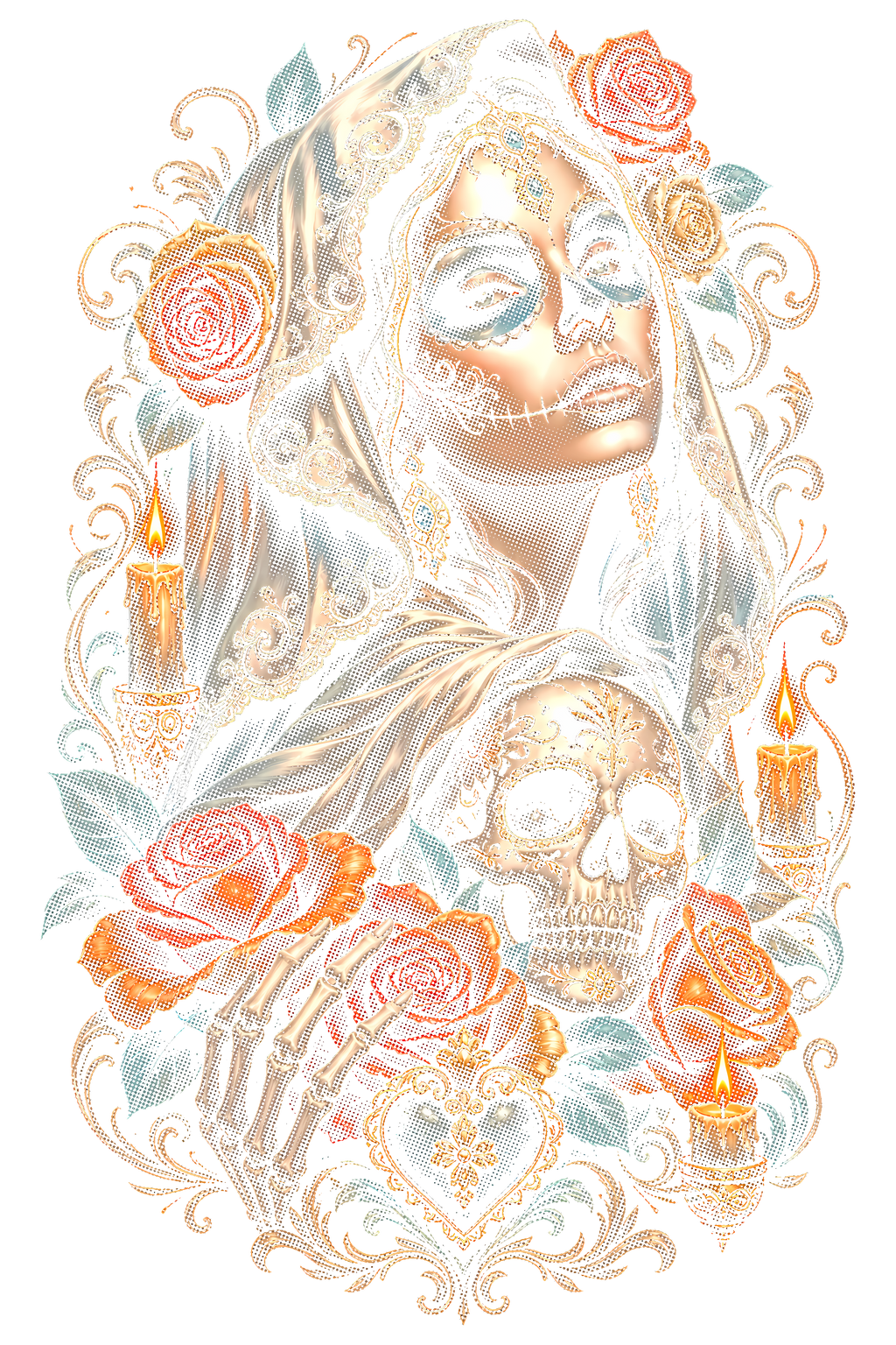 Day Of The Dead 020 shown on a black background
