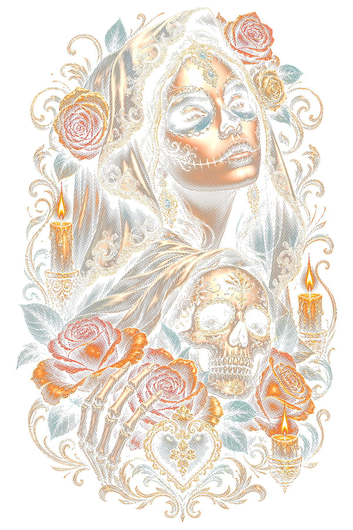 Day Of The Dead 020 shown on a black background