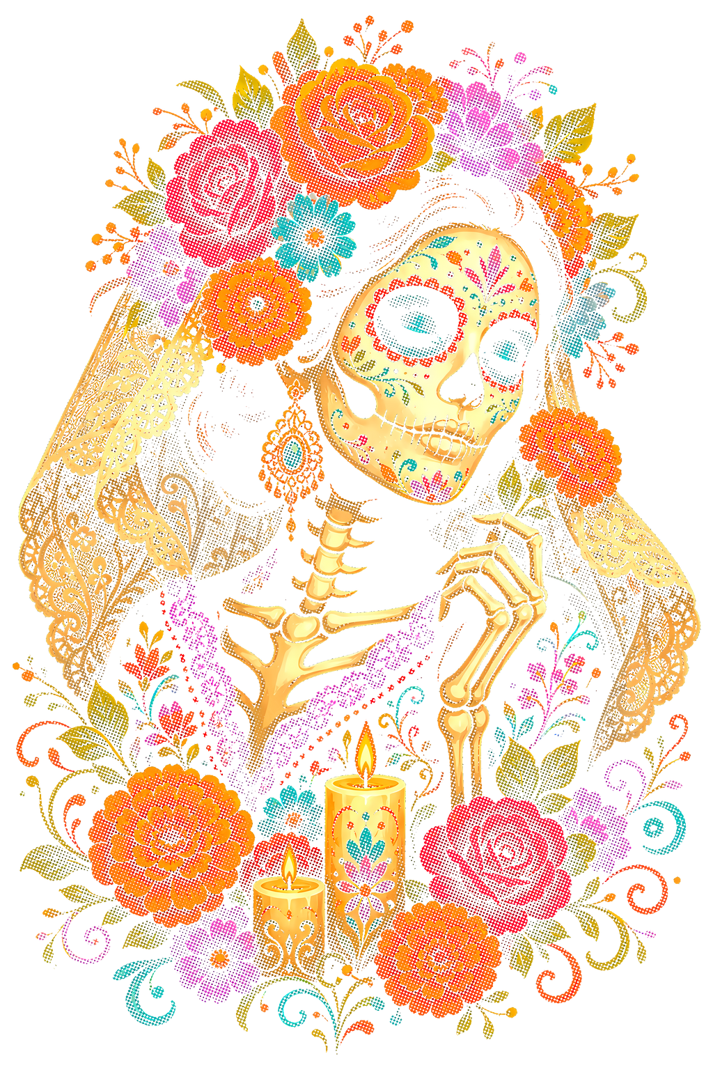 Day Of The Dead 023 shown on a black background