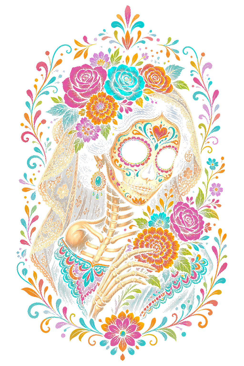 Day Of The Dead 025 shown on a black background