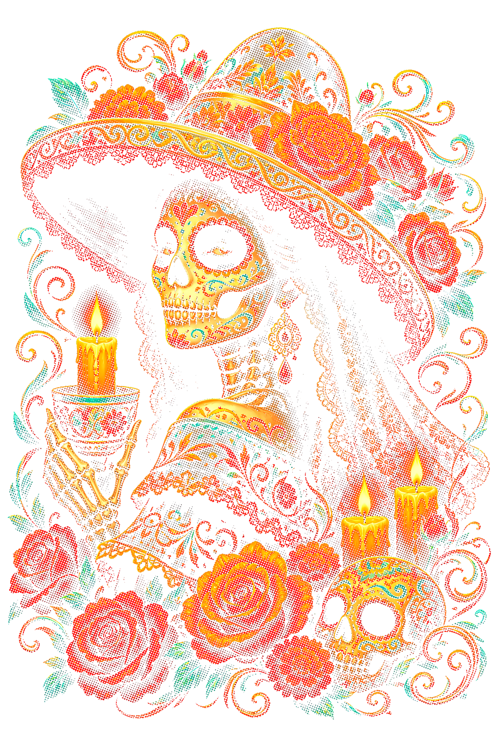 Day Of The Dead 026 shown on a black background