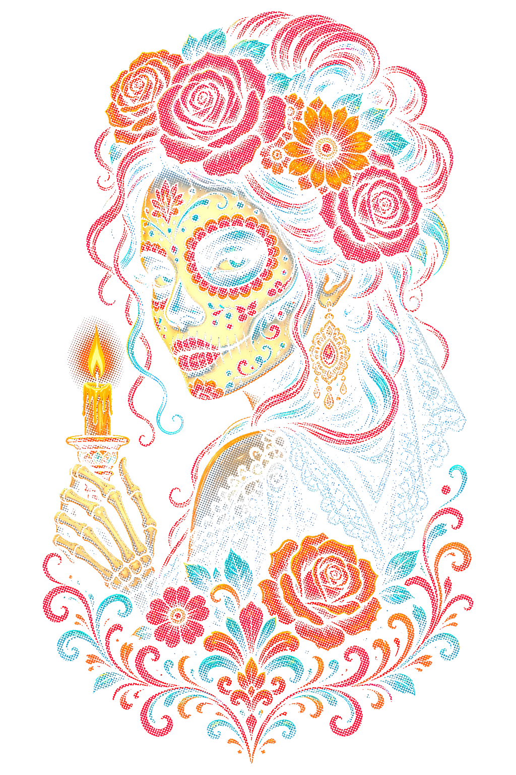 Day Of The Dead 031 shown on a black background