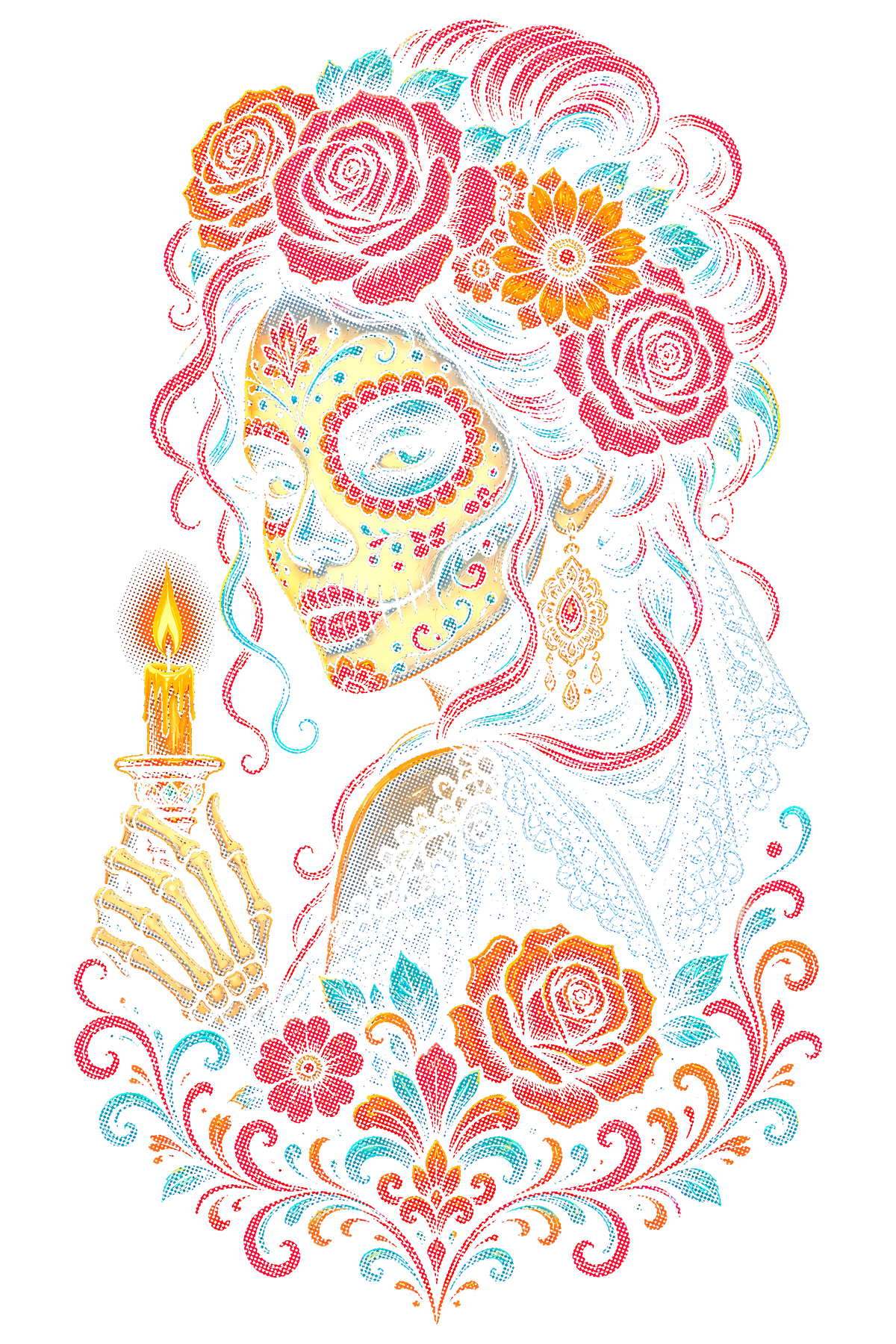 Day Of The Dead 031 shown on a black background