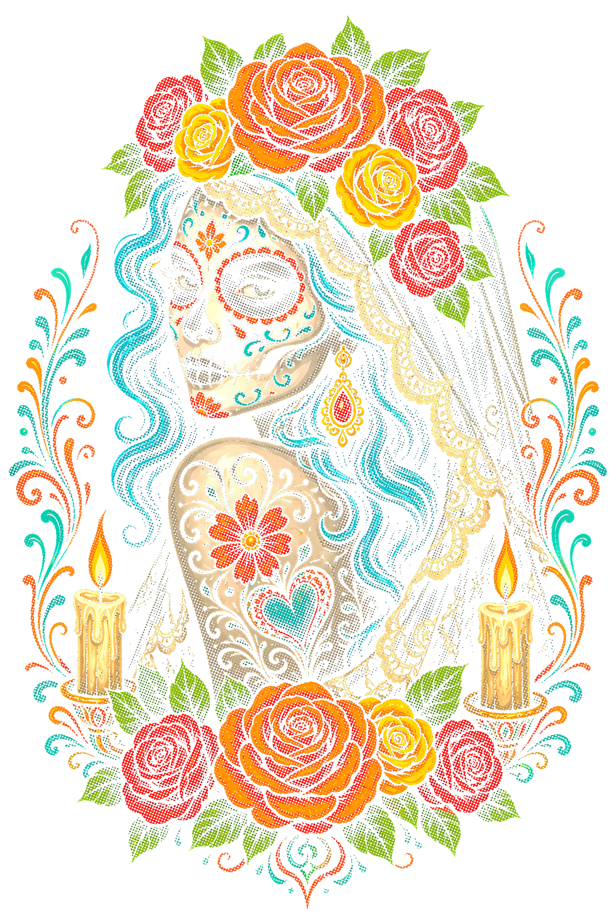 Day Of The Dead 033 shown on a black background