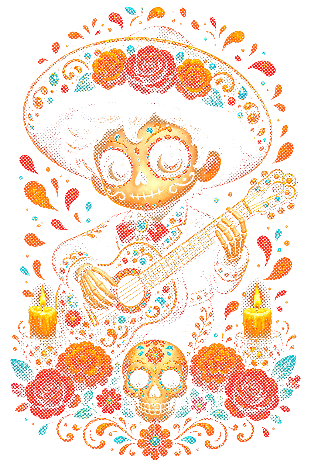Day Of The Dead 036 shown on a black background